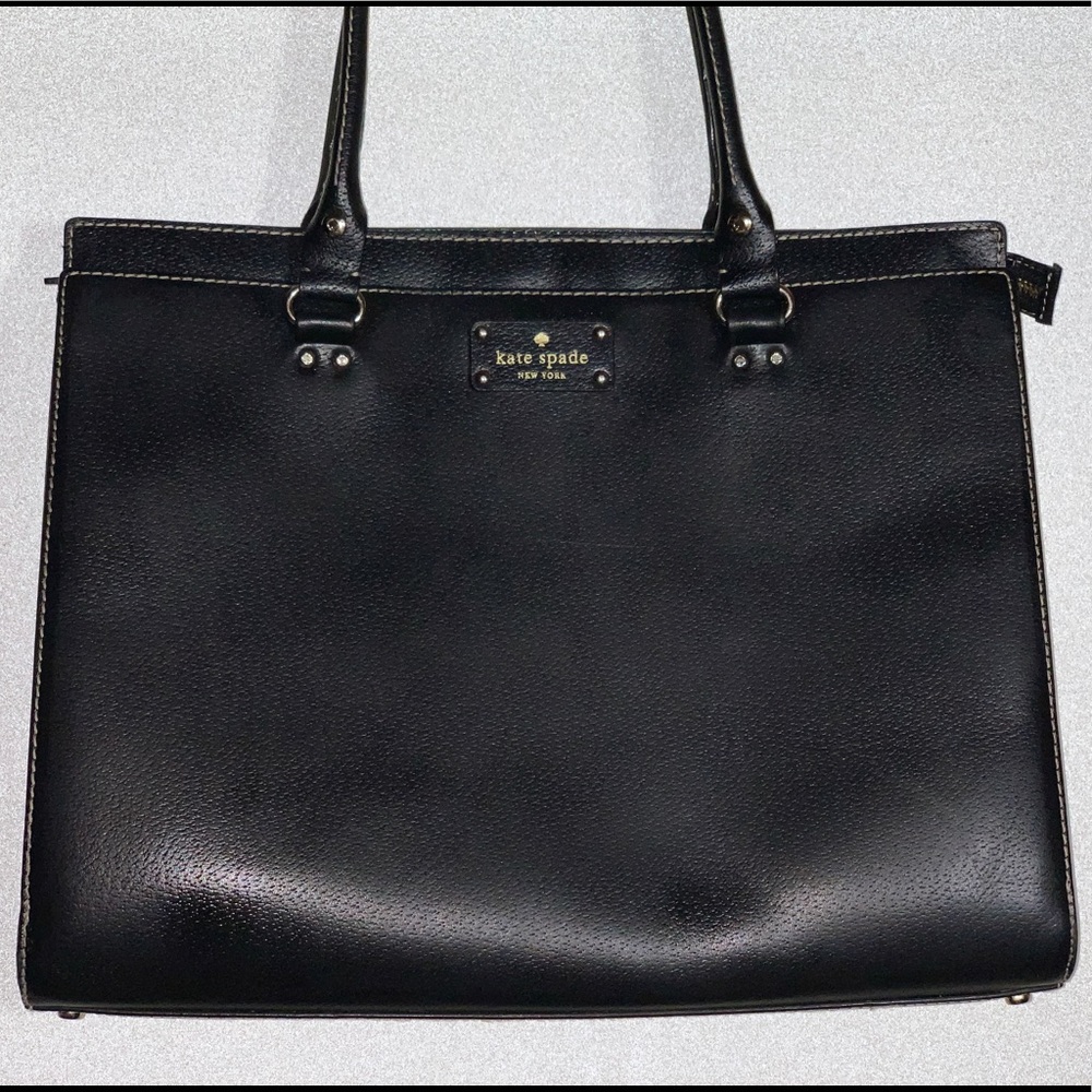 Large Kate Spade Black Leather Tote